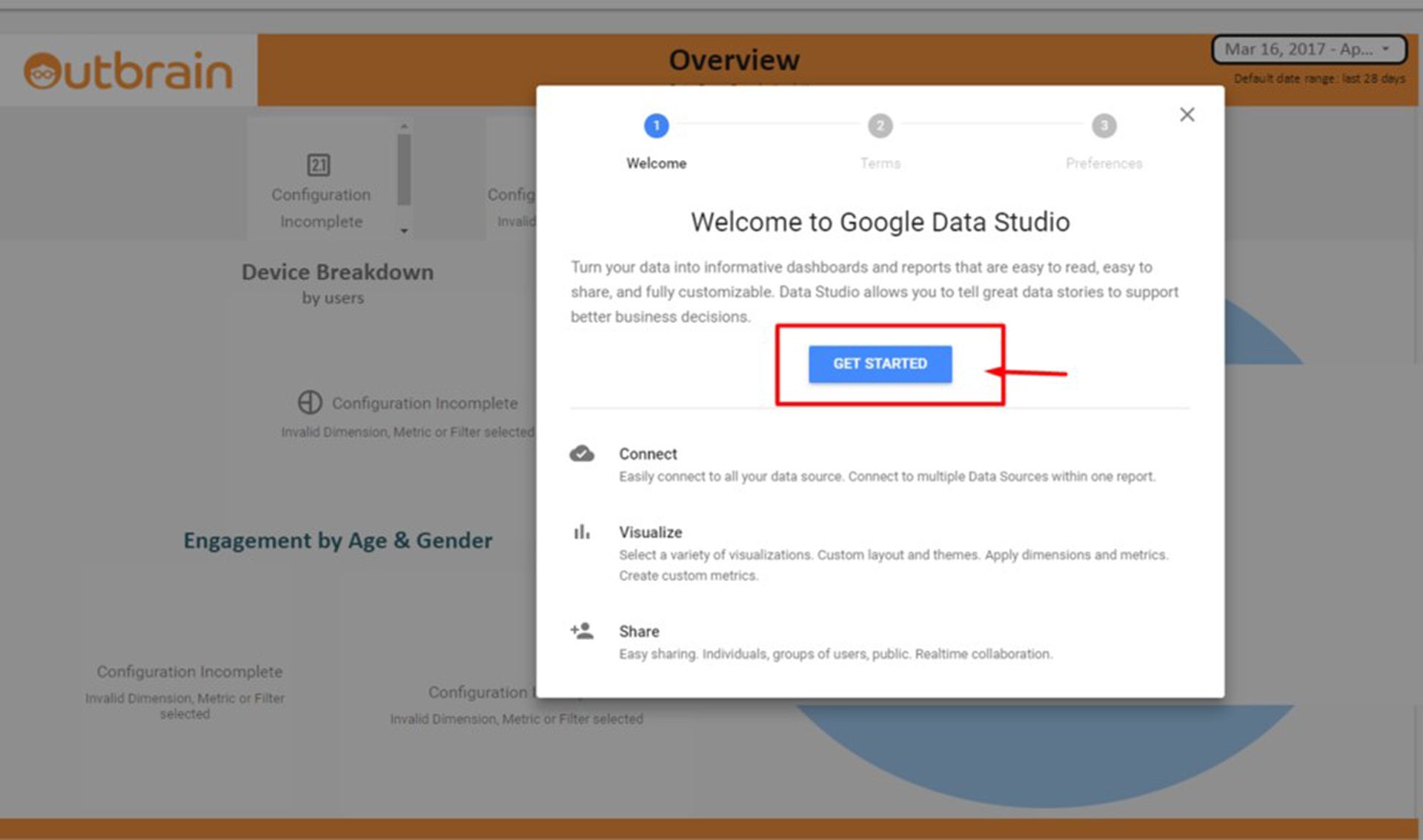 Google Data Studio Native Advertising