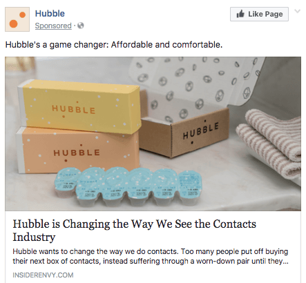 Hubble Facebook Ad