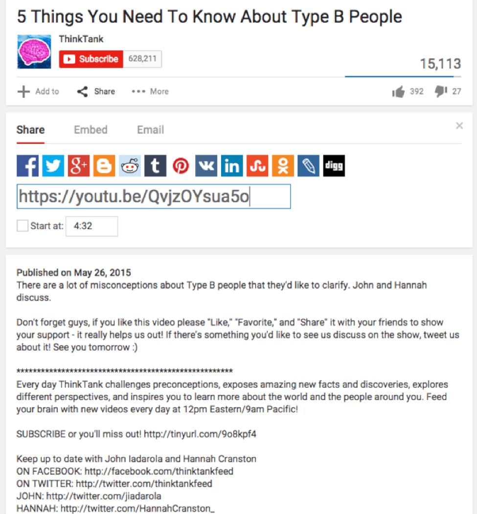 Example for a great YouTube Video description