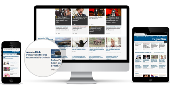 photo; Outbrain recommendations on the Guardian News & Media
