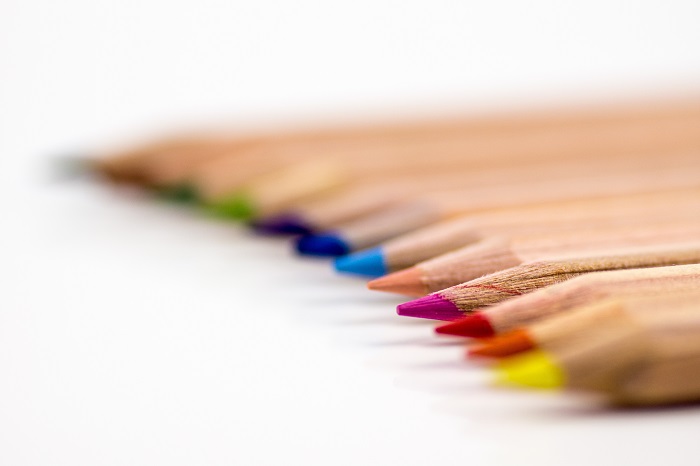photo; series of color pencils