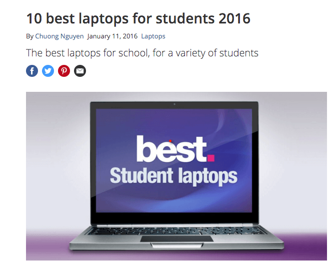 10 best laptops for students