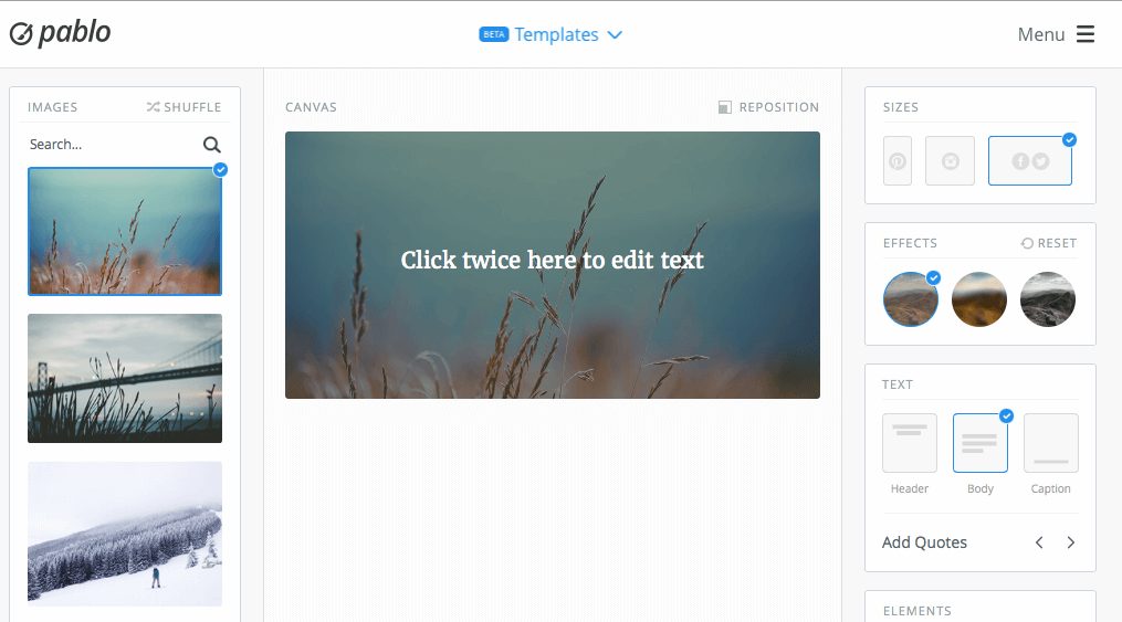 Buffer automatically pulls images from blog posts