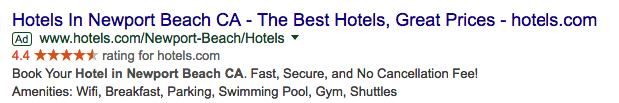 Hotels.com Adwords