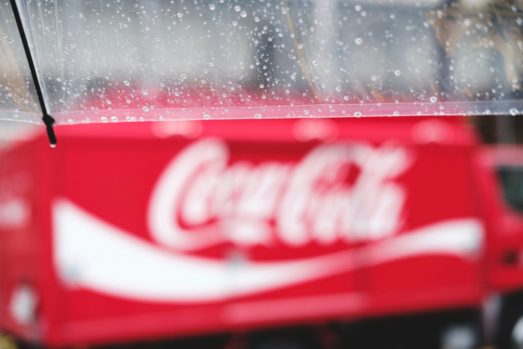 Blury Coca Cola Logo Brand Awareness