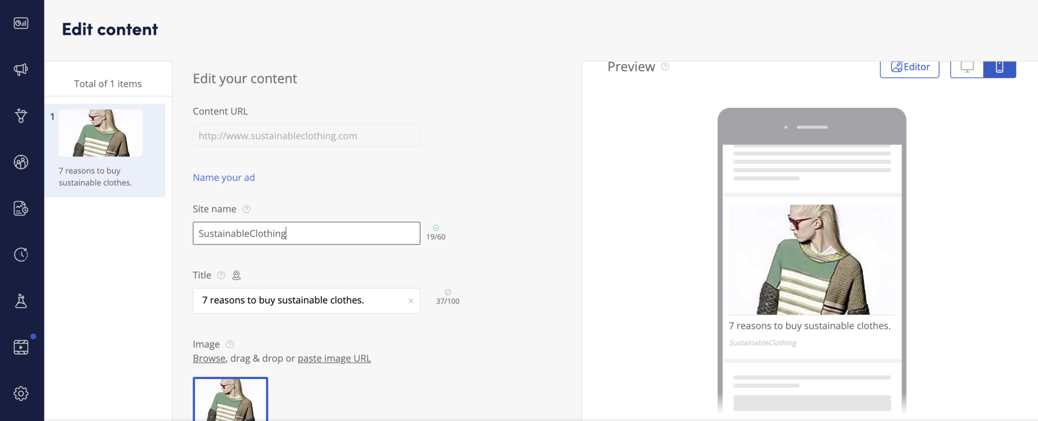 Content Editor Design How do I edit my content? | FAQ | Basic Campaign Management