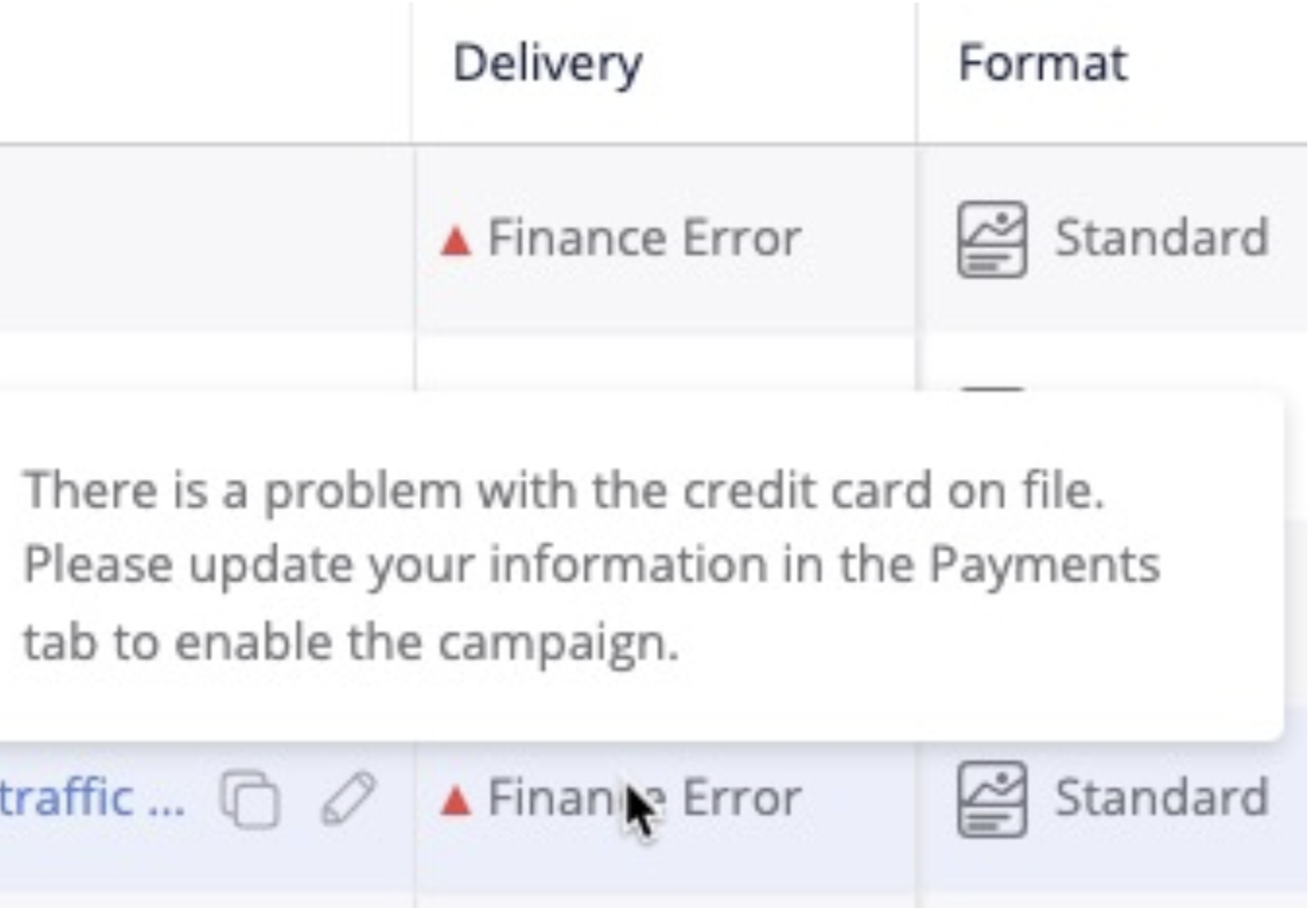 Common finance errors and how to troubleshoot them Outbrain Help